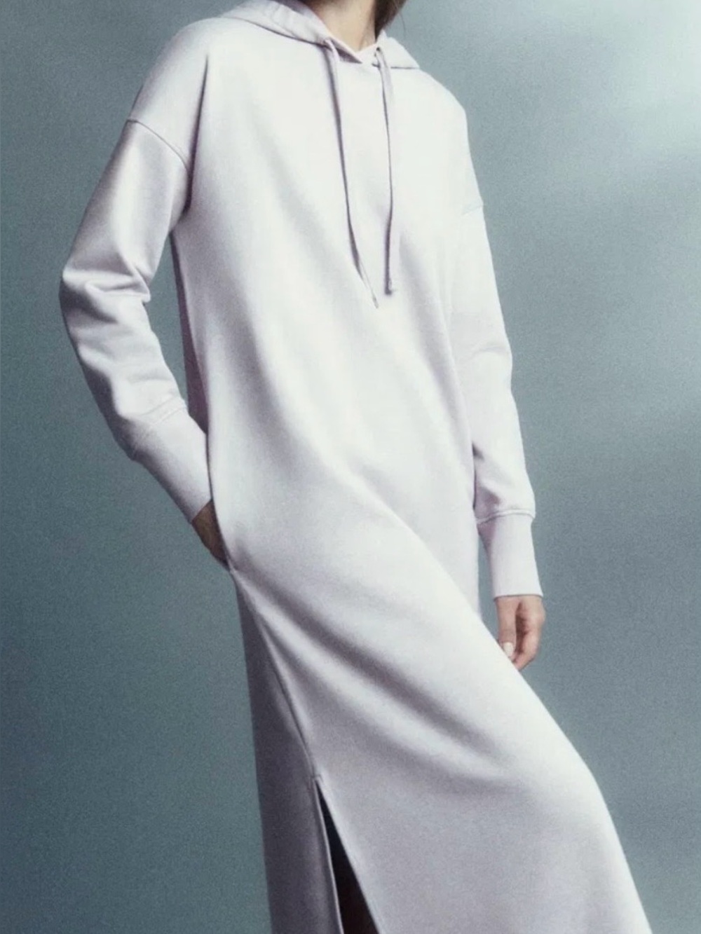 COS Oversized Sweatshirt Hoodie Dress – women’s Size L – Soft Lilac - Picture 7 of 7